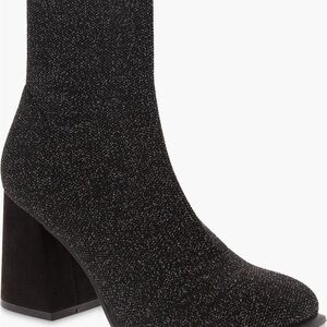 MIA Black Textured Heeled Boots